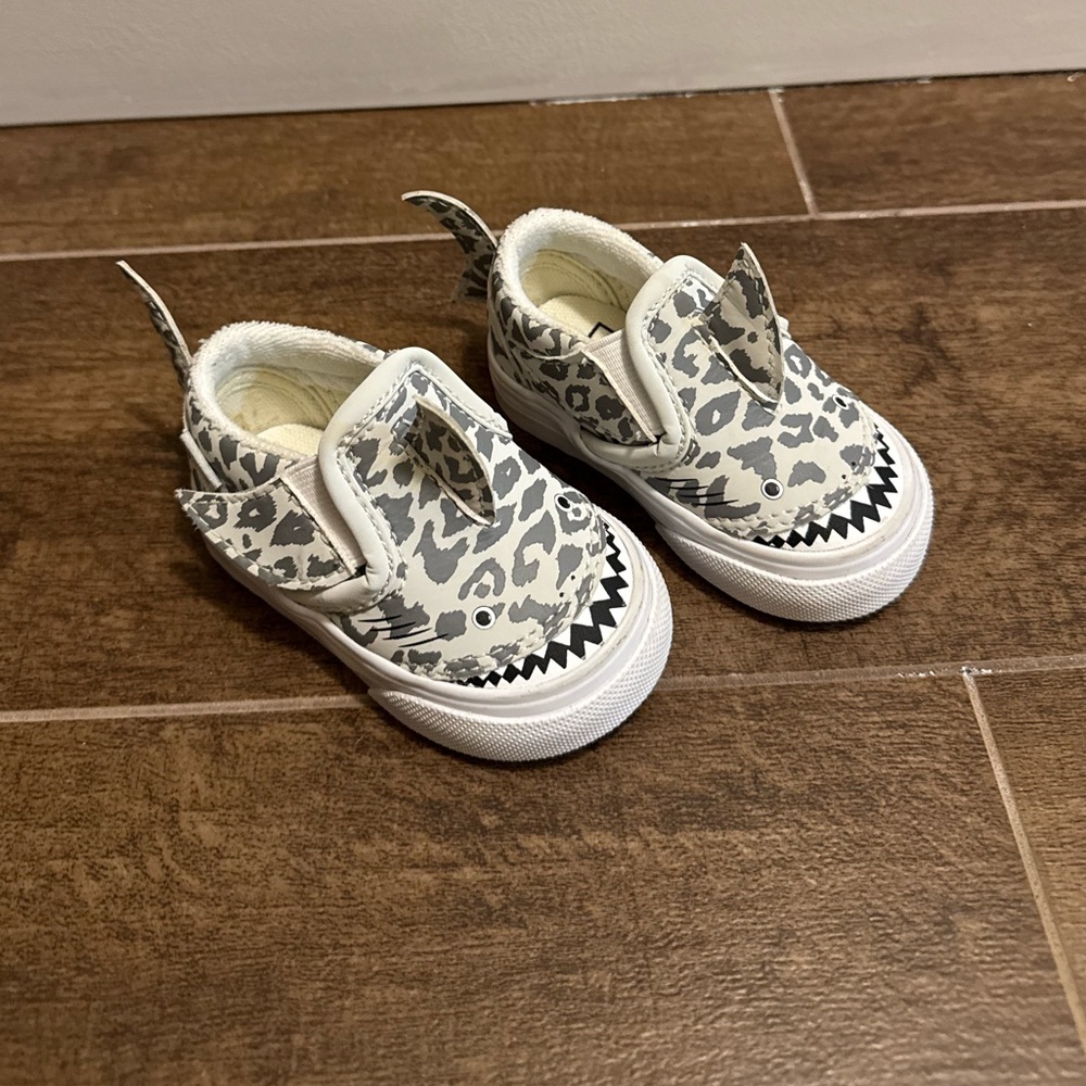 Vans Kids Gray Leopard Sneakers